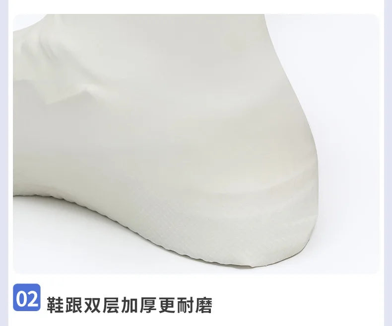 1 Pair Rubber Rain Boot Overshoes For Outdoor Use, Silicone Waterproof Shoe Covers, Rainy Day Shoe Cover, Reusable Non-Slip Rain