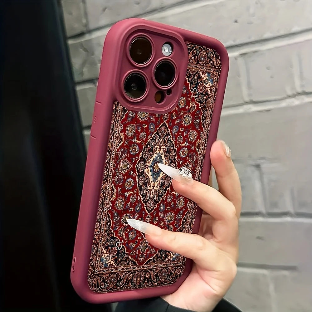 Persian patterned mobile phone case suitable for iPhone 17 16 15 14 13 12 11 Pro/ Max /Plus anti-fall and shock