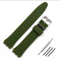 17mm 19mm silicone watch band compatible for Swatch Suob704 Suow701 Gw164 Gb274 sports rubber watch strap wristband bracelet