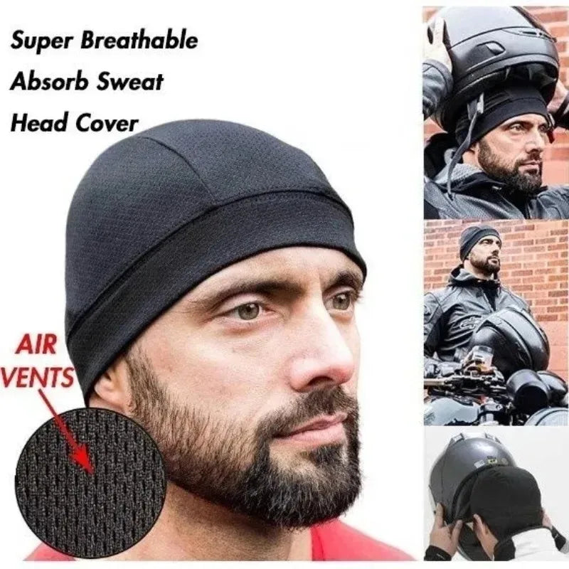 Motorcycle Helmet Inner Cap Hat Quick Dry Breathable Hat Racing Cap Under Helmet Beanie Cap Motocross Motor Helmet Sport Hat