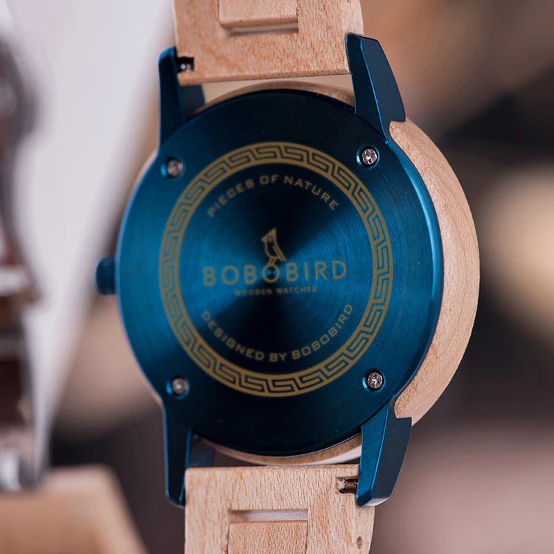 Men's Watch BOBO BIRD Wooden Simplicity Unisex Quartz Watches Women's Wristwatch Support OEM Customized & Drop-shipping