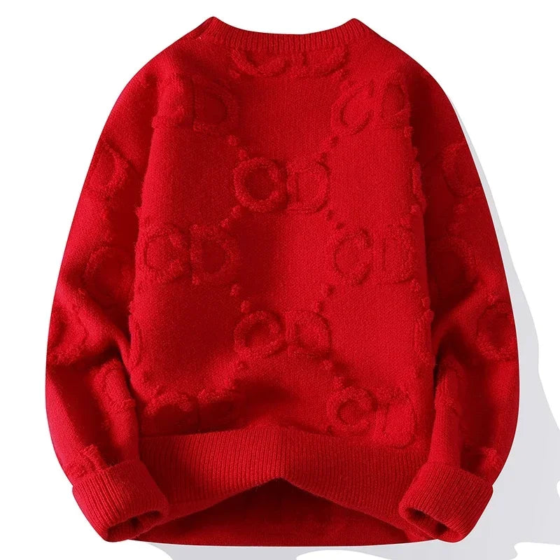 New Fall Winter Men Knitwear Top Quality Men's Soft Warm Wool Sweater Classic Fashion Handsome Sweaters Male