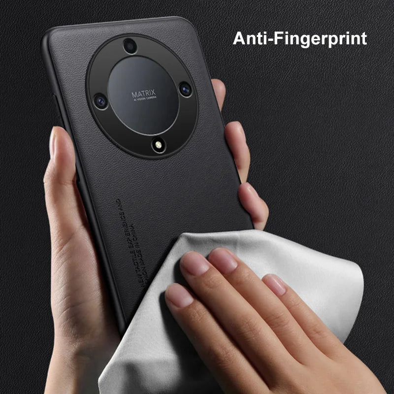 Luxury PU Leather Case For Honor X9A X9B Magic 5 6 Lite 5G Back Cover Silicone Protection Phone Case For Honor Magic 5 6 Pro