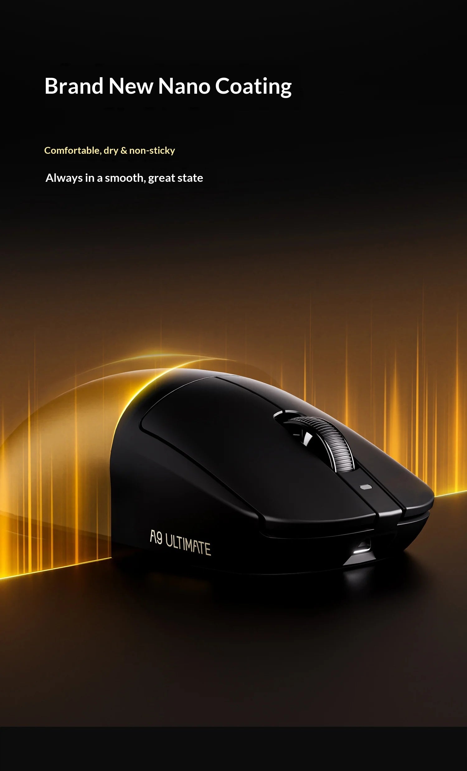 ATK DragonFly A9 Air Ultimate Wireless Gaming Mouse PAW3950 Ultra 42000DPI 750IPS 8KHz RGB Ergonomic For Windows MacOs PC Gifts