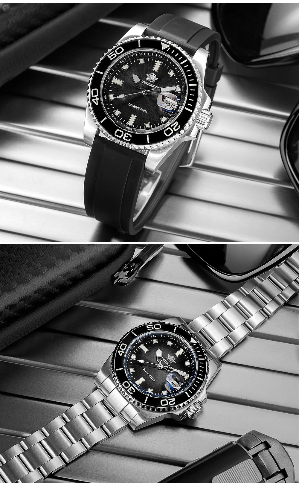 ADDIESDIVE 41mm Man Luxury Watch Japan 2115 Quartz Movement Watch Luminous 200m Waterproof 316L Stainless Steel Dive Watches