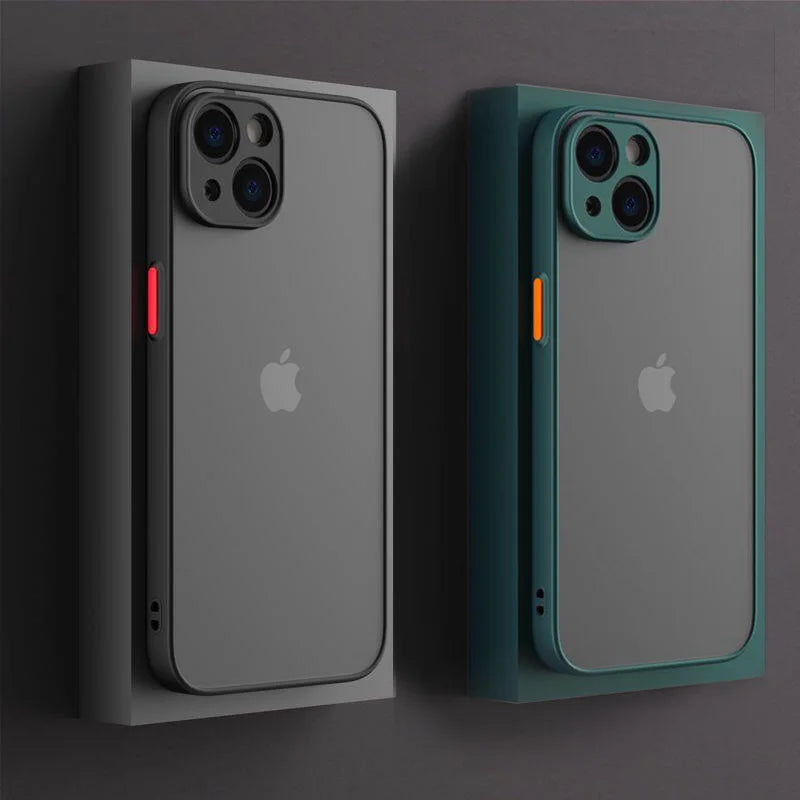 Luxury Matte Clear Square TPU Funda Case On For iPhone 17 16 15 14 13 12 11 Pro Max Plus Mini Plus Pls Funda IPHON Hard PC Cover