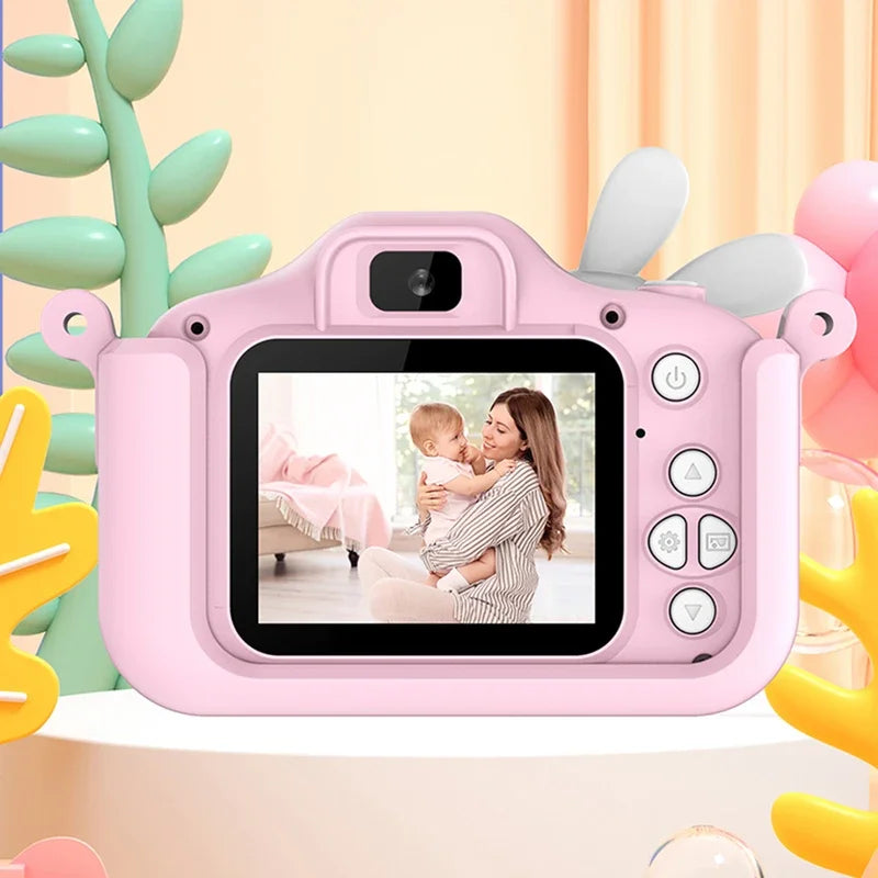 Kids Camera Digital Dual Camera HD 1080P Video Camera Toys Mini Cam Color Display Children Birthday Gift Kids Toys Rabbit Kids