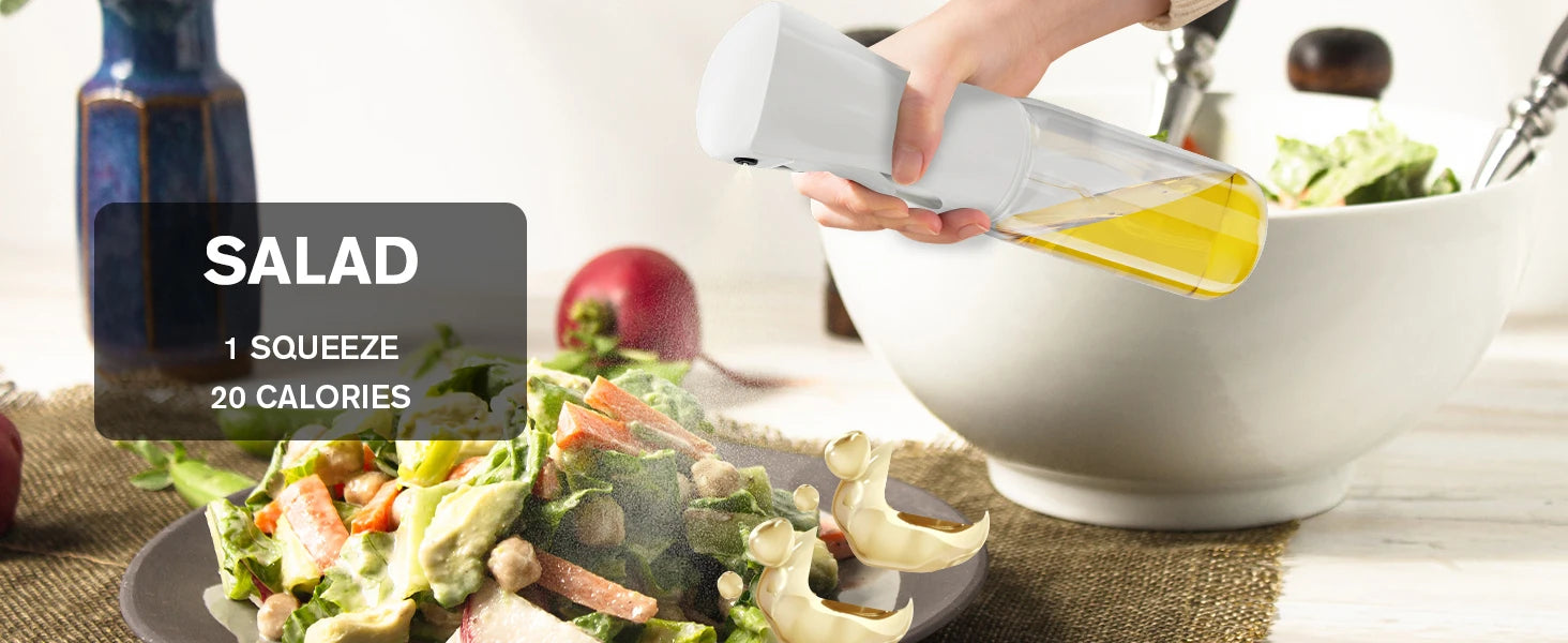 200/300/500ML Oil Air Pressure Double Nozzle Oil Spray Bottle Sprayer Kitchenware Oil Bottle Roasting Bottle Fitness Barbecue