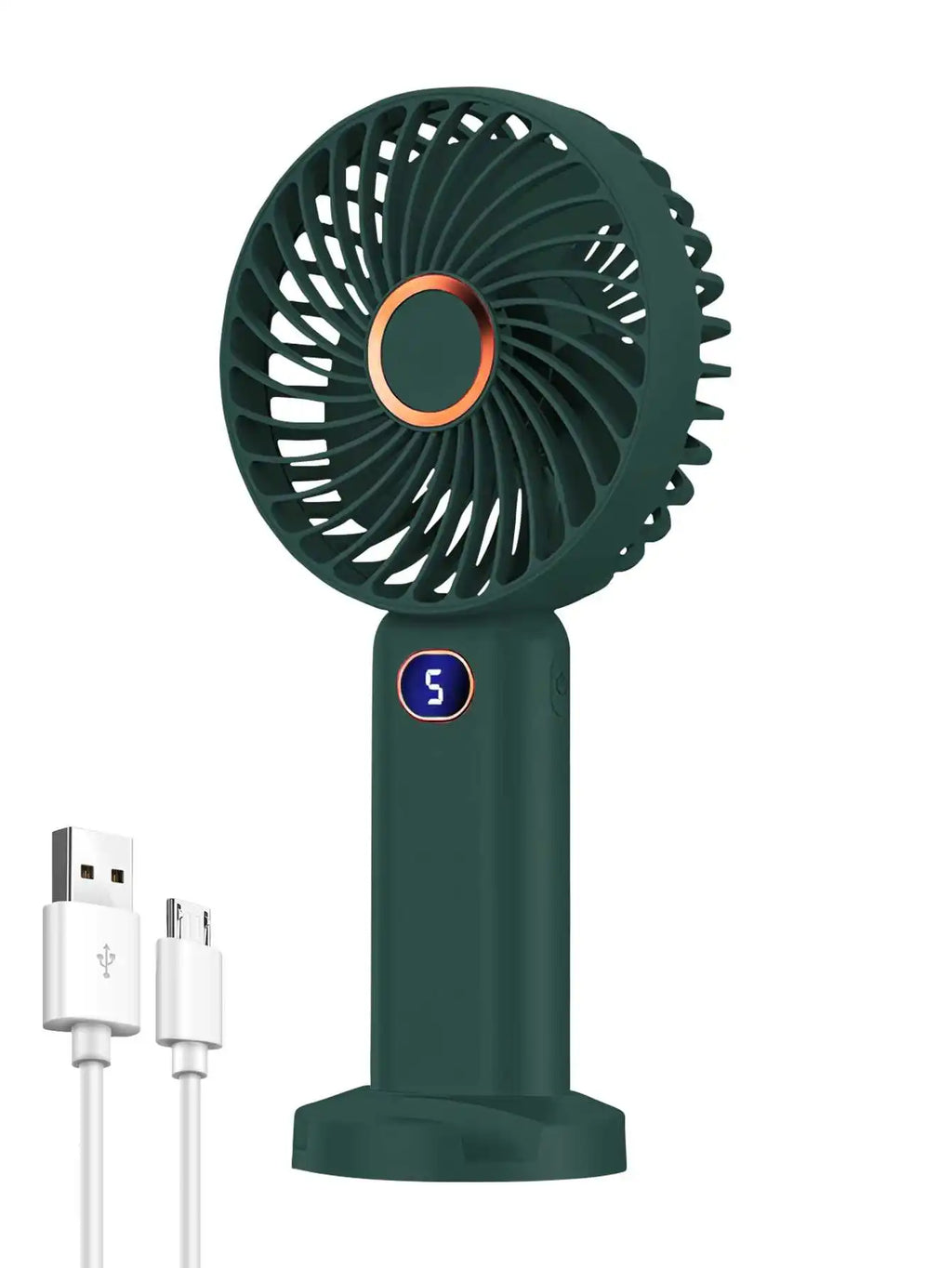 Portable Handheld Fan, Electric Fan with Digital Display, Handheld/neck Hanging/desktop Fan, Eyelash Fan, Makeup Fan