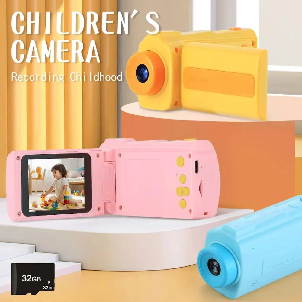 New Children Camera 2.4 Inch Screen For Kids Digital DV Camera 12MP Video Recorder 1080P HD Children's Portable Camera 32GB TF