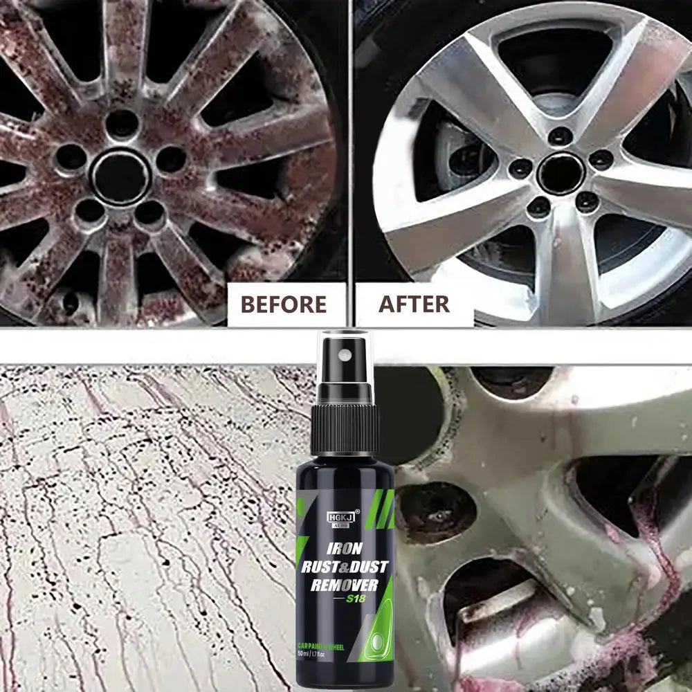 HGKJ S18 50/100/300ML Car Paint & Wheel Iron Particles Powder Rust & Dust Remover Auto Rim Metal Multi-Purpose Cleaning Spray