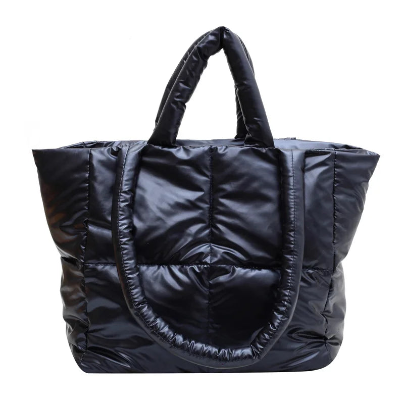Yogodlns Large Capacity Underarm Bag Fashion Quilted Women Shoulder Bag Designer Space Padded Cotton Handbag Luxury Shopper Tote