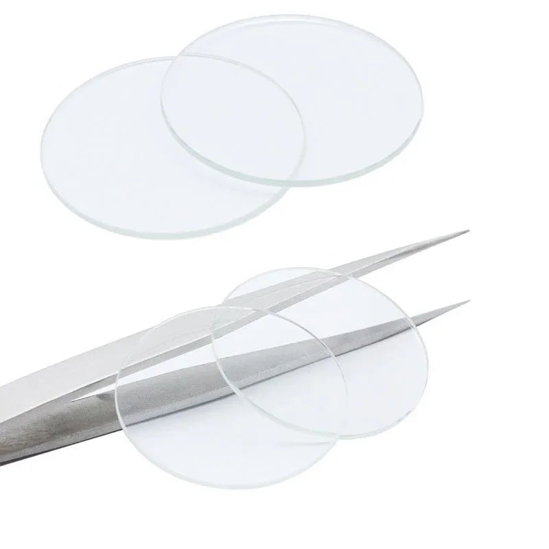 2pcs 3mm Thick Watch Crystal Mineral Glass Mirror Watch Parts 25mm - 40mm Diameter Round Watch Glass Watch Repair Tools