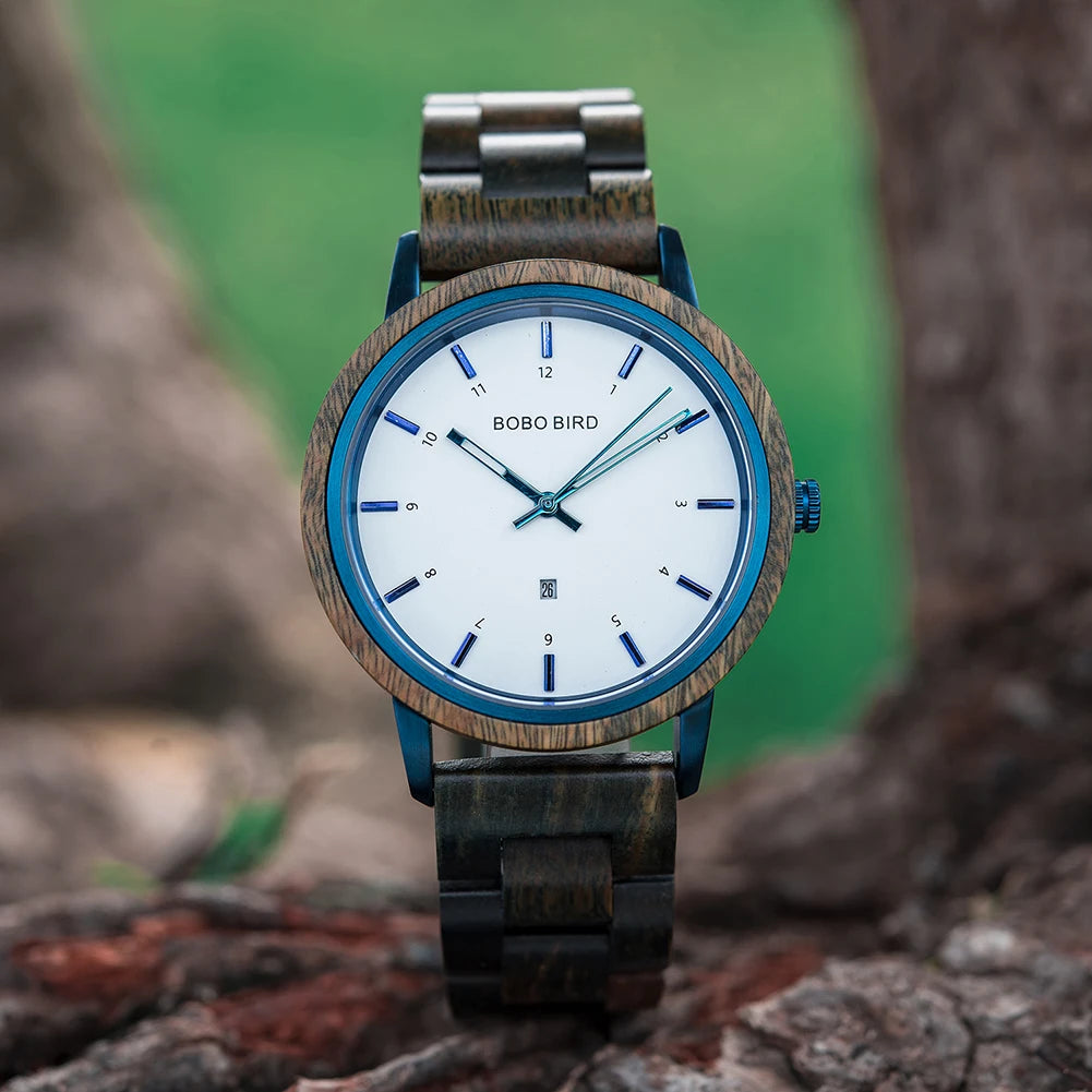 Men's Watch BOBO BIRD Wooden Simplicity Unisex Quartz Watches Women's Wristwatch Support OEM Customized & Drop-shipping