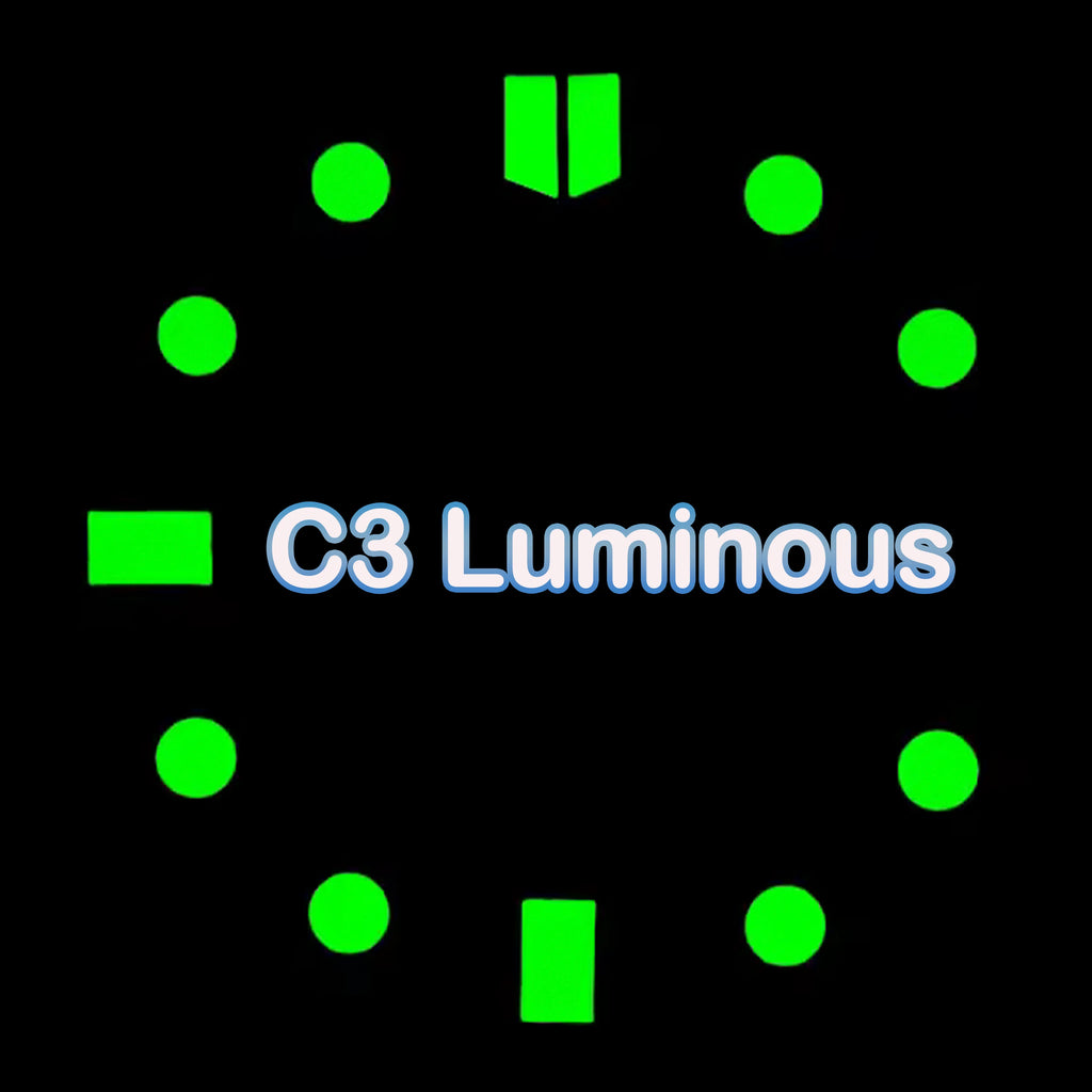 28.5mm Black Carbon Fiber Dial C3 Luminous Single Calendar Fit NH35 M8215 E2824 Movement Men’s Watch Accessories