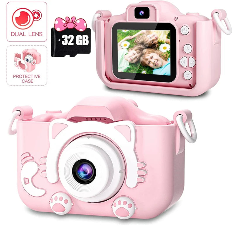 Children Camera 1080P HD Toddler Digital Video Camera 2.0-inch Kids Camera with Silicone Cases Toys for Christmas Birthday Gifts