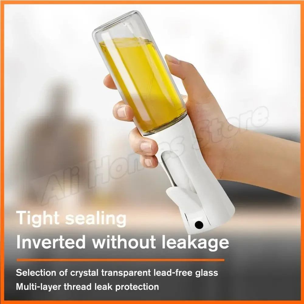 200/300/500ML Oil Air Pressure Double Nozzle Oil Spray Bottle Sprayer Kitchenware Oil Bottle Roasting Bottle Fitness Barbecue