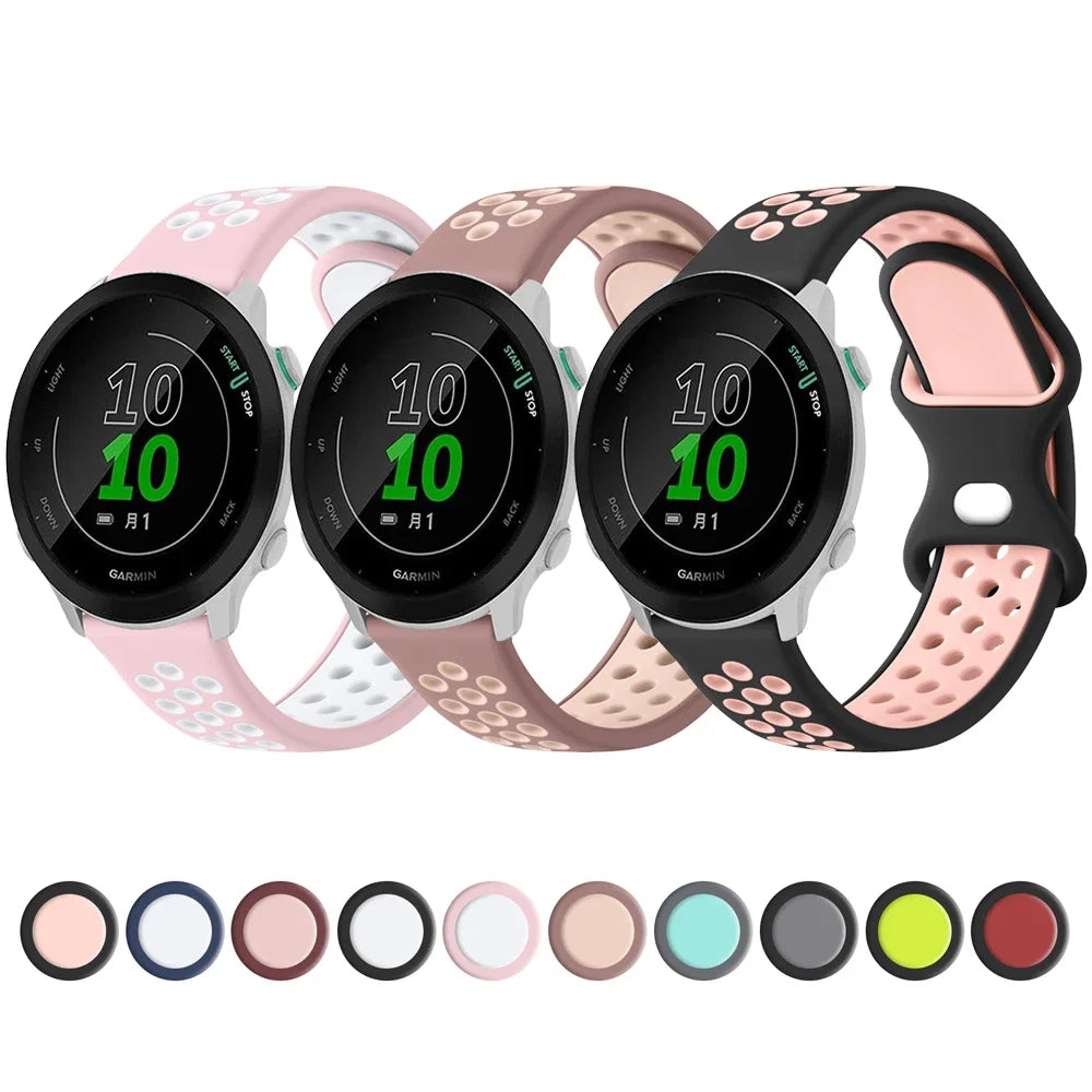 Sport Strap for Garmin Vivoactive 3 4/Venu 2 Plus/Venu Sq/Vivomove3 Band for Forerunner 158 55 245 645 Music Smartwatch Bracelet