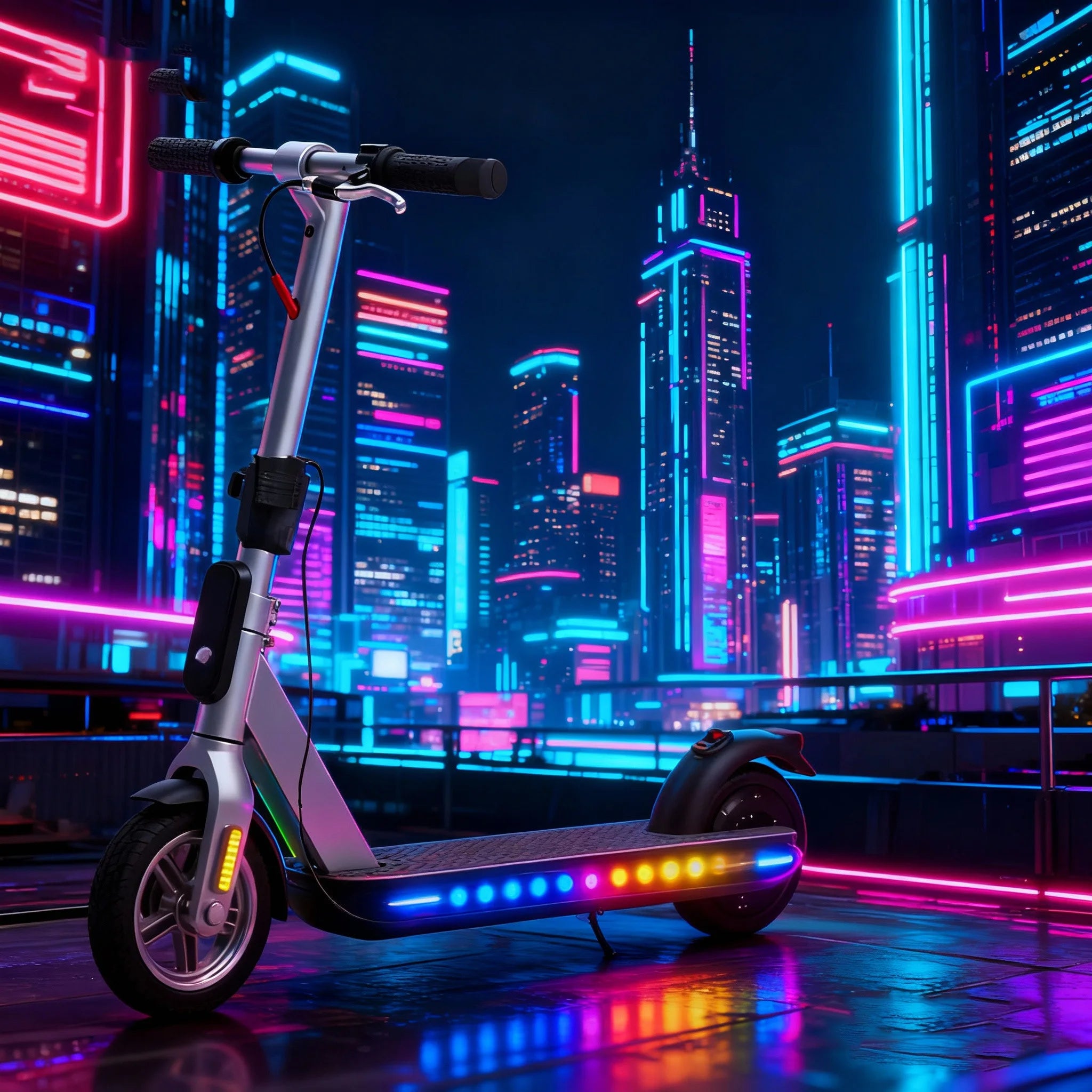 Waterproof Scooter LED Strip Skateboard Bike Flexible Diode Tape Electric Scooter Safety Night Riding Light Lamp Christmas Gift