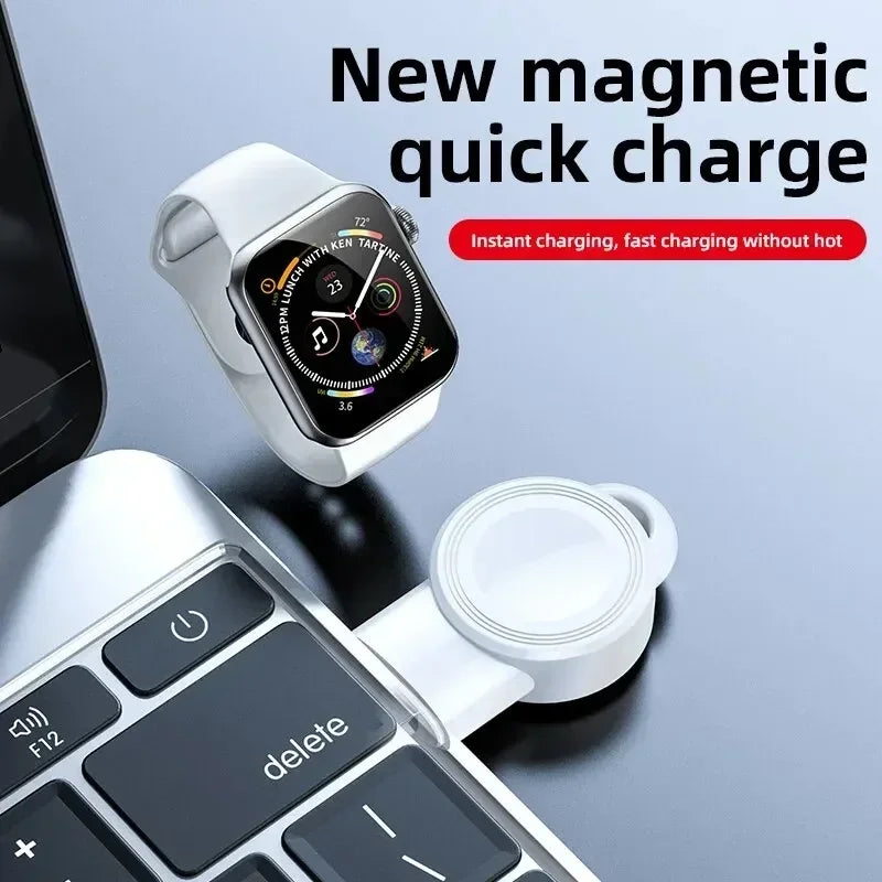 Fast Magnetic Watch Wireless Charger For Apple Watch 9 8 7 6 5 4 3 SE Ultra 2 IWatch Dock Adapter Portable USB Charging Station