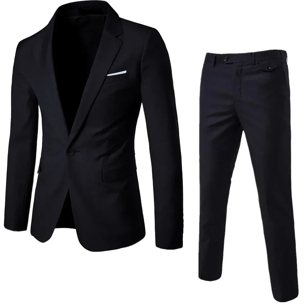 Suits For Men 3 Pieces Set Elegant Wedding  Fashion Classic Full Jackets Vest Pants Blazers Outfit 2025 Formal Costume
