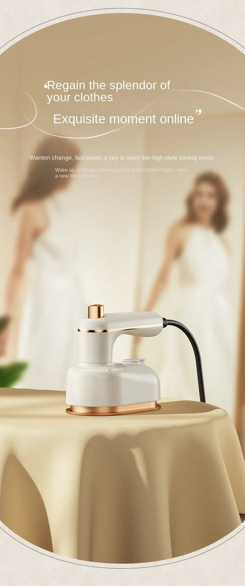 Mini Garment Steamer Steam Iron Handheld Portable Home Travelling For Clothes Ironing Wet Dry Ironing Machine 220V/110V