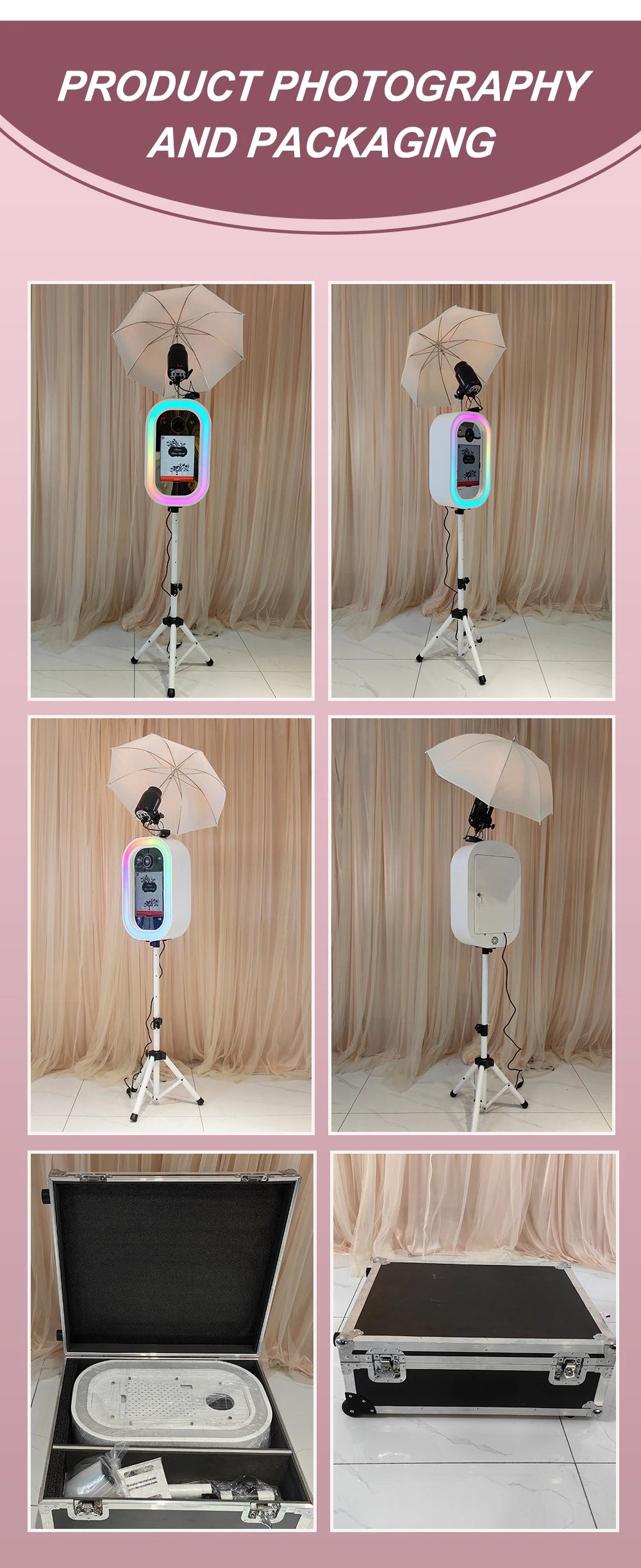 Light Emitting Diode RGB Color Changing Easy to Set Up Photo Booth Vending Machine