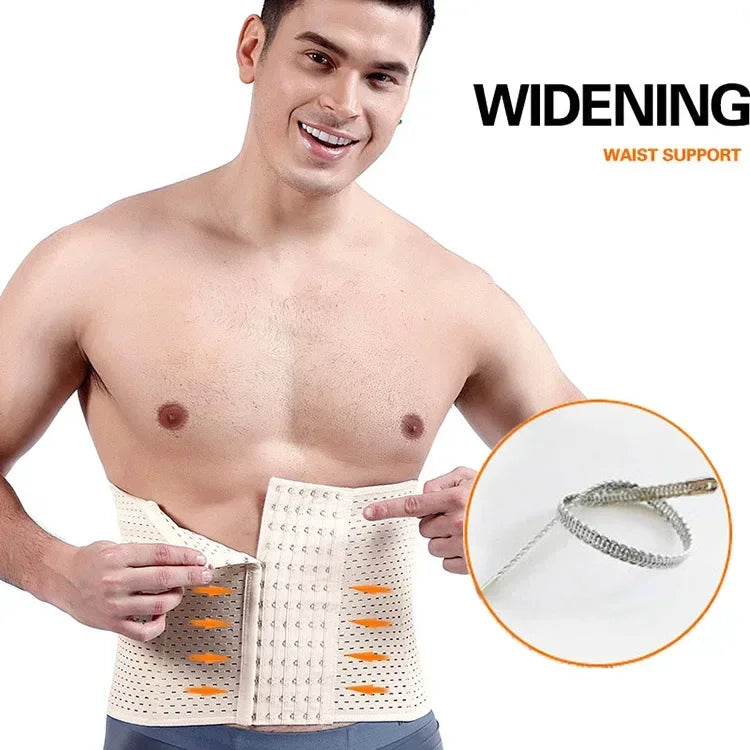 Men Slimming Body Shaper Waist Trainer Trimmer Belt Corset For Abdomen Belly Shapers Tummy Control Fitness Compression Shapewear