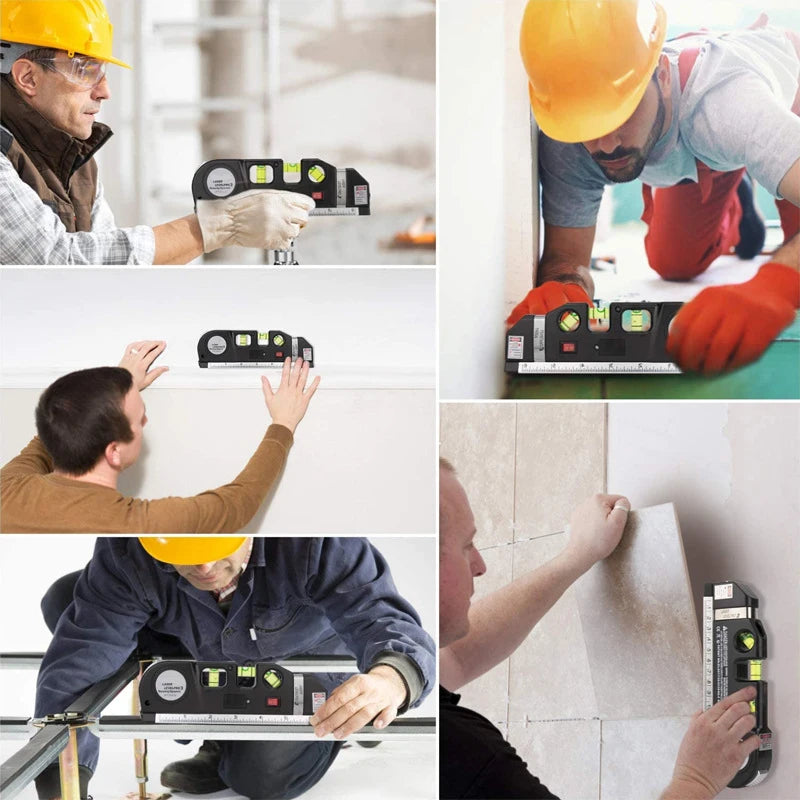 4 in 1 Measure Infrared Laser Level Machine Self Leveling for Woodworking Tools with Cross Line and Solo Leveling