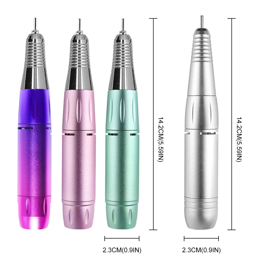 Electric DC Nail Drill Pen Handle File Polish Grind Machine Handpiece Manicure Pedicure Tool Nail Professional Drill Accessories