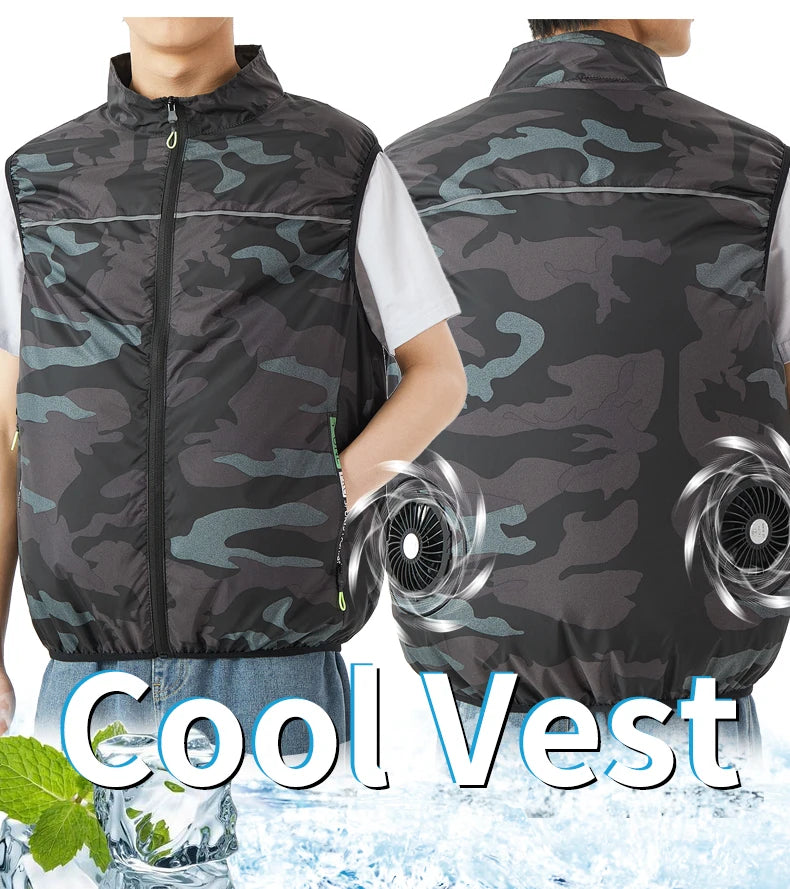 USB-Powered Cooling Vest: Unisex Summer Cooling Vest for Men and Women; Outdoor Cooling Vest for High-Temperature Environments