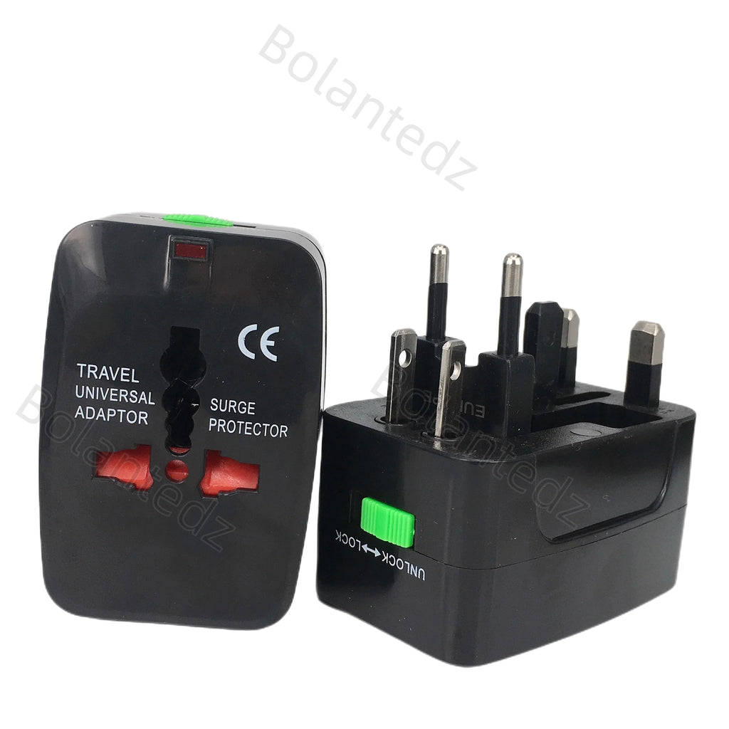All in One Universal International Plug Adapter 2 USB Port 1 Type C World Travel AC Power Charger Adapter AU US UK EU Converter