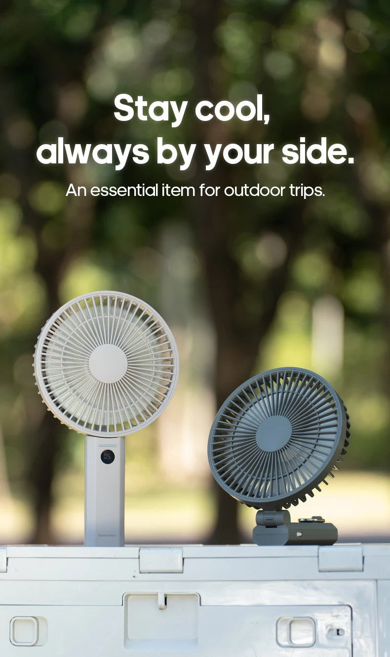 New Portable Folding Handheld Fan 3600mAh Desktop Rechargeable Fan 100-speed Wind Angle Adjustable for Home Outdoor Travel