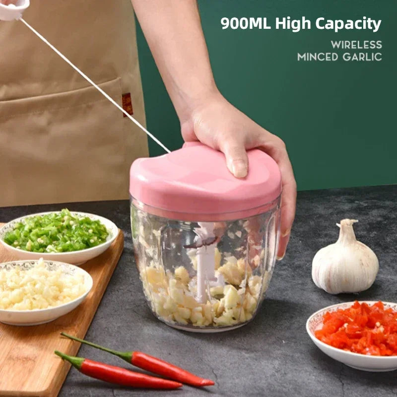 Multi-Purpose Manual Garlic Meat Chopper