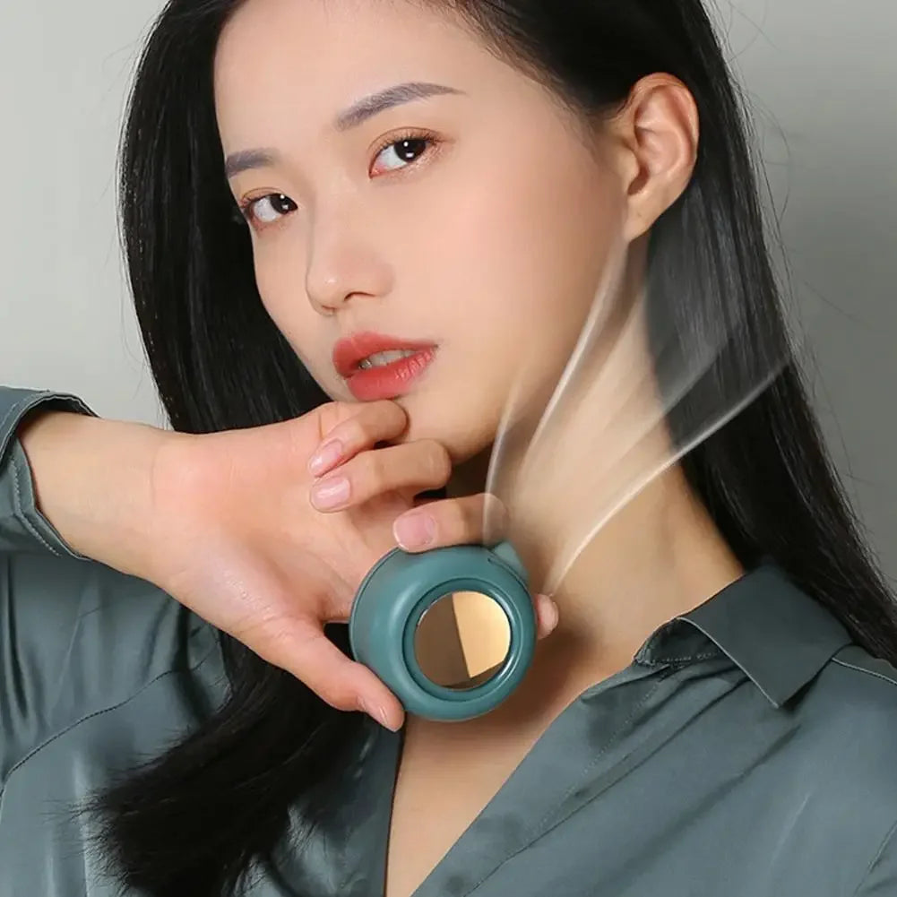Portable Silent Fan Mini USB Rechargeable Bladeless Electric Clip-on Fan Adjustable 3-Speed Waist Fan For Outdoor Sports Office
