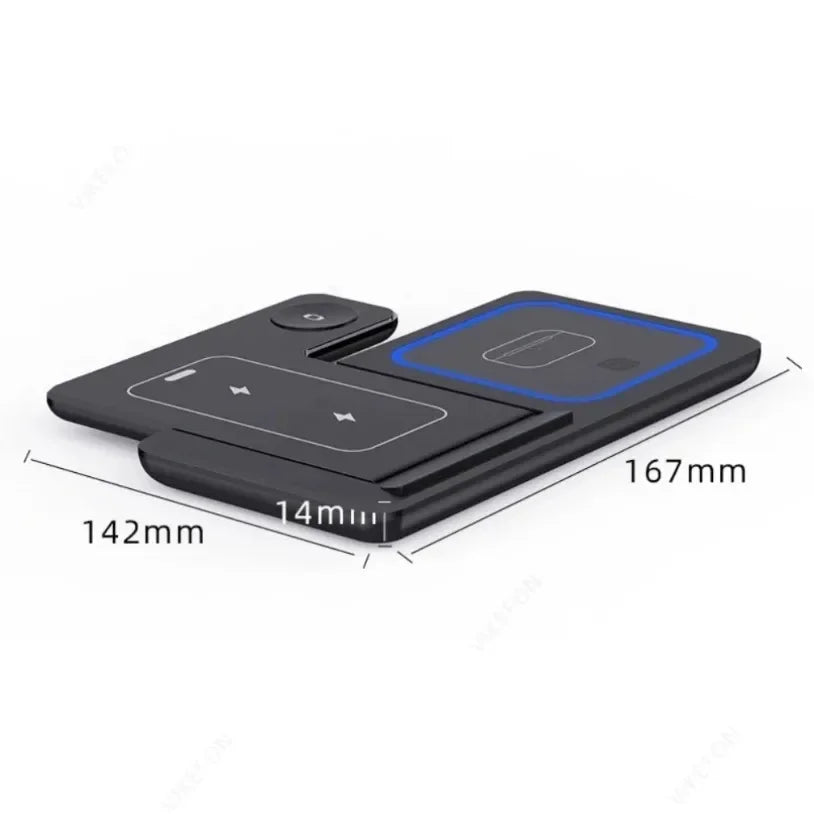 3 In 1 Foldable Wireless Charging Station for iPhone 12-17 Pro Max iWatch Ultra Airpods Pro Fast Charger Stand Dock