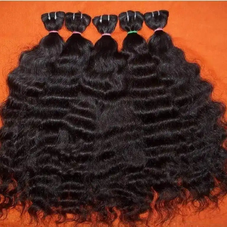 Raw Unprocessed Double Drawn Indian Remy Hair Bundles 12A Grade 100% Natural Cuticle Aligned Virgin Human Hair Bulk