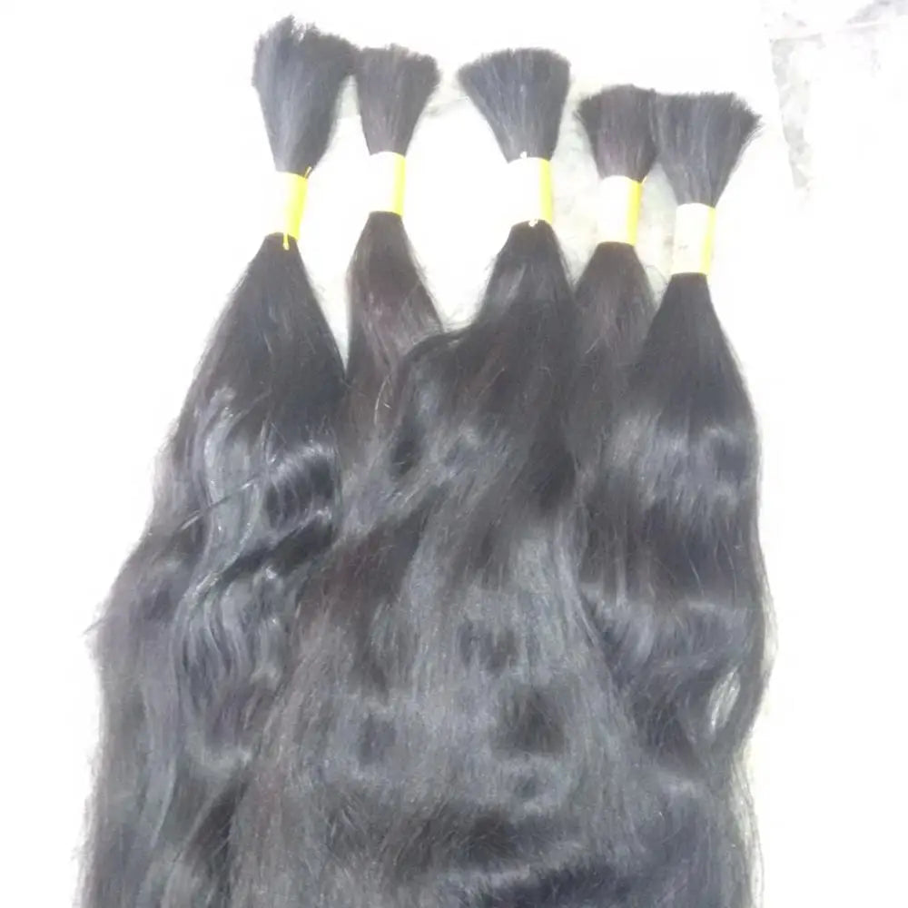 Raw Unprocessed Double Drawn Indian Remy Hair Bundles 12A Grade 100% Natural Cuticle Aligned Virgin Human Hair Bulk