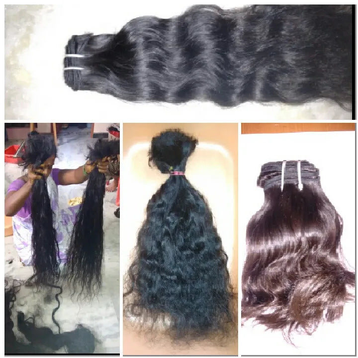 Raw Unprocessed Double Drawn Indian Remy Hair Bundles 12A Grade 100% Natural Cuticle Aligned Virgin Human Hair Bulk